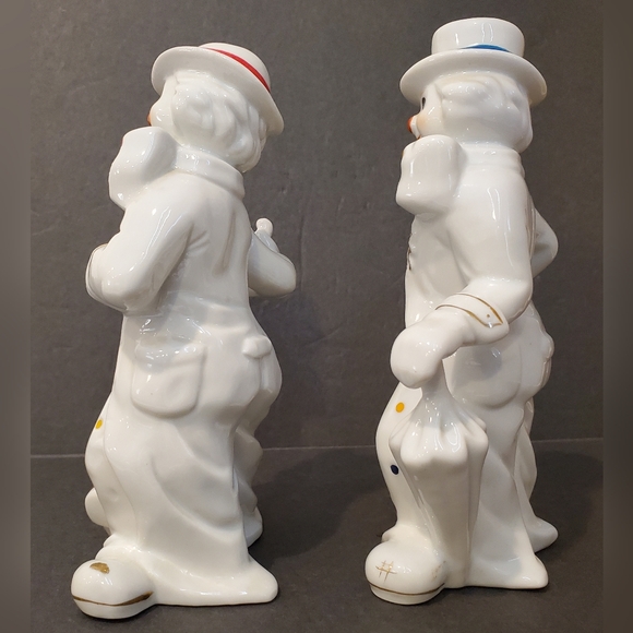 Clown Figurines Sophia-Ann Lot of 2 Bow Ties Polka Dots Clown Decor - Picture 4 of 7